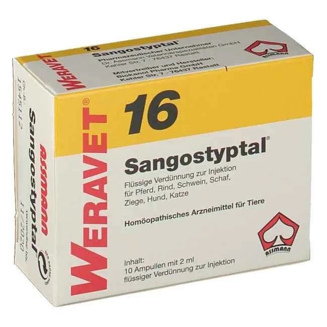 SANGOSTYPTAL 16 ampoules vet. 10X2 ml