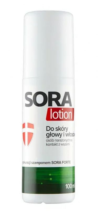 SORA LOTION For the scalp and hair of people exposed to contact with lice 100 ml