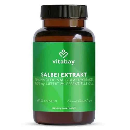 Sage extract 1900 mg Salvia officinalis vegetable capsules, 90 capsules