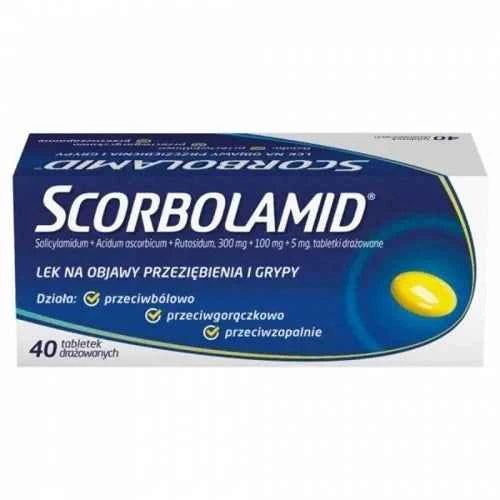 Salicylamide, ascorbic acid and rutoside, Scorbolamid x 40 tablets