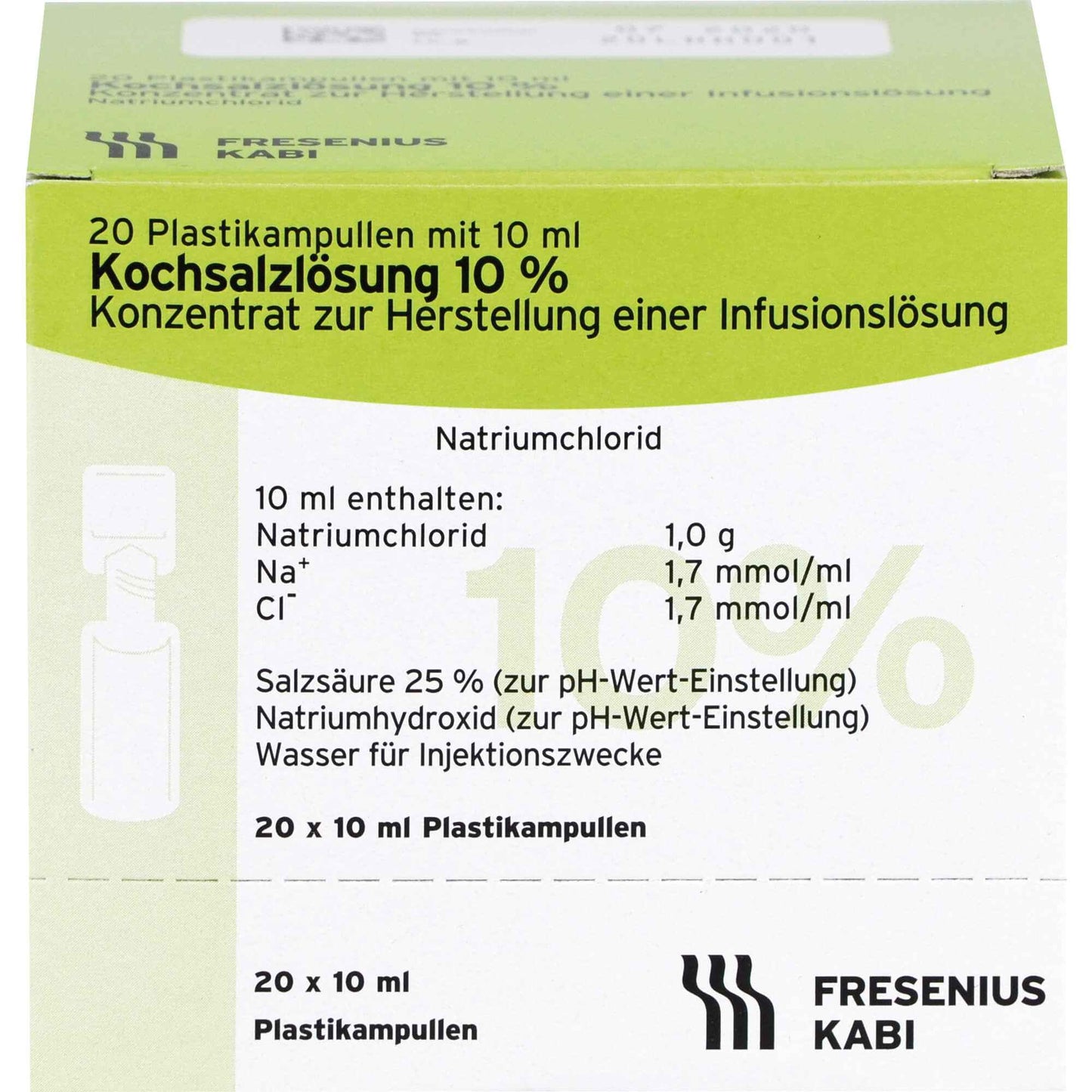 Saline solution 10% concentrate for infusion