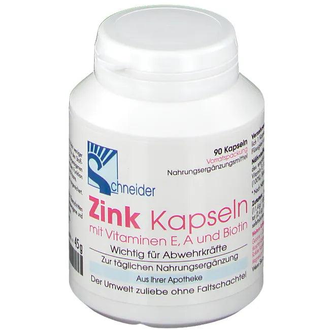 Schneider zinc capsules with vitamins E, A and biotin - UKDorf