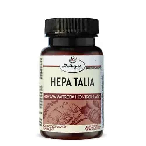 Spirulina, turmeric, milk thistle, Garcinia cambogia, Hepa Talia