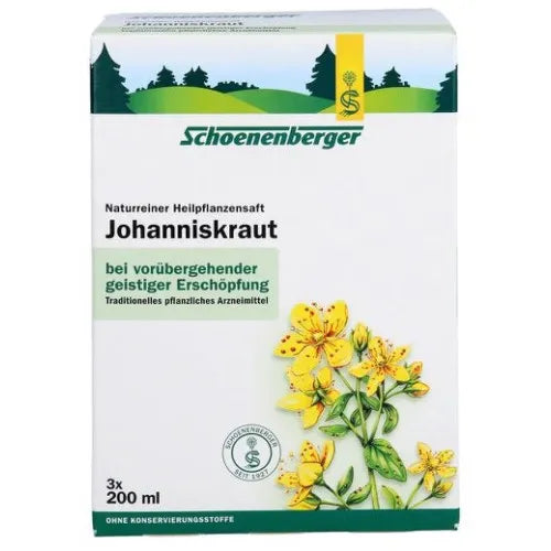 St. John's wort juice Schoenenberger medicinal plant juices 3 x 200 ml