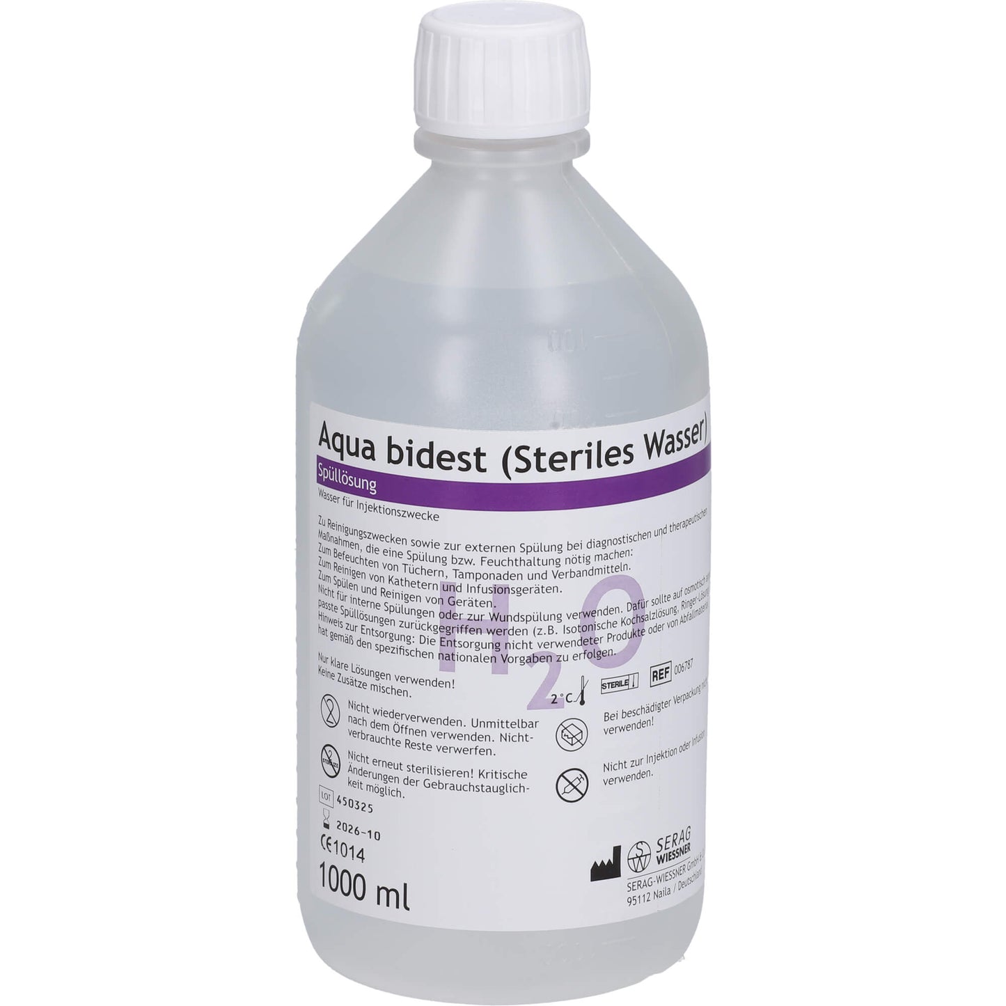 Sterile water for injection UK, AQUA BIDEST rinsing solution