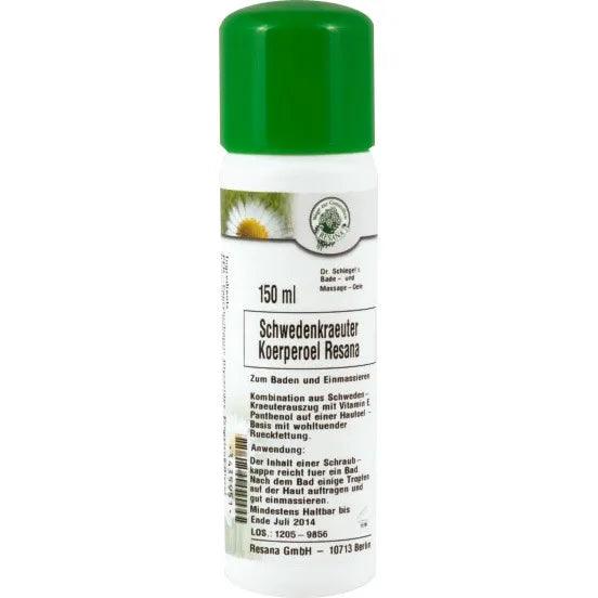 Swedish herbs body oil Resana, vitamin E and panthenol - UKDorf