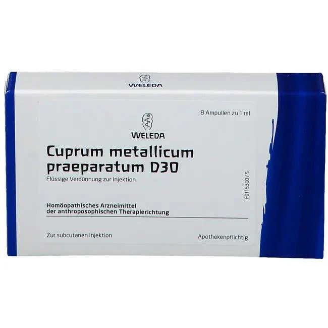 Treatment of convulsions and epilepsy, CUPRUM METALLICUM praep.D 30 ampoules - UKDorf