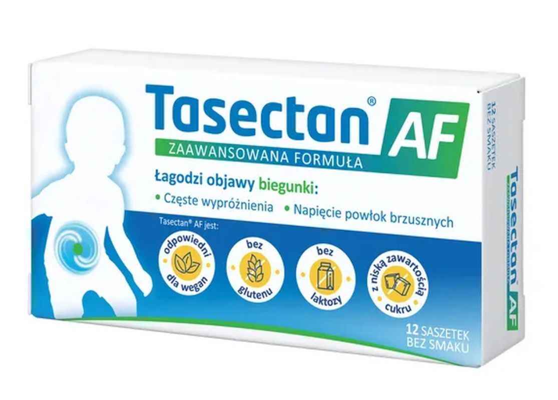 Treatment of diarrhea, Tasectan AF 12 sachets