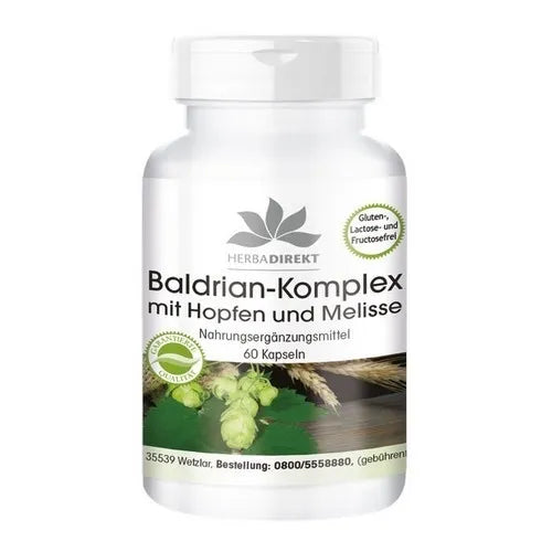 VALERIAN COMPLEX with hops and lemon balm capsules - UKDorf