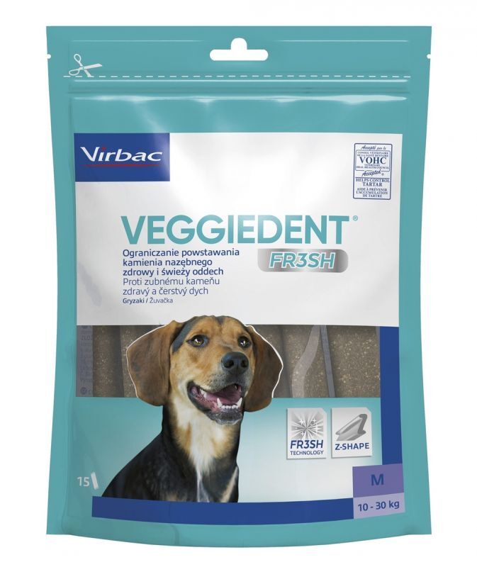 VEGGIEDENT FRESH dental chews for dogs M 15 pieces - UKDorf