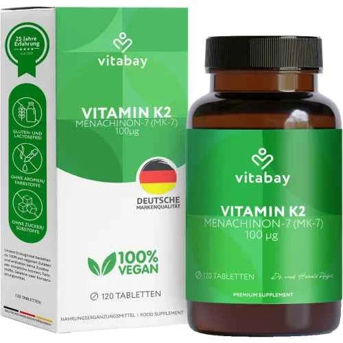 VITAMIN K2 100 μg MK-7 vegan tablets 120 pcs