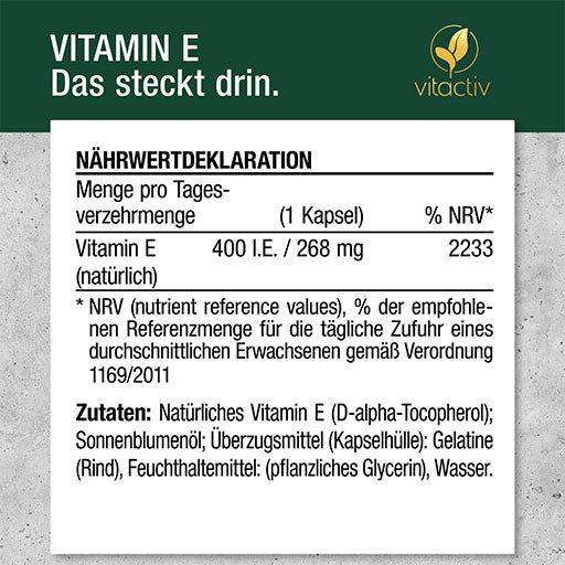 VITAMIN E 400 IU soft capsules - UKDorf