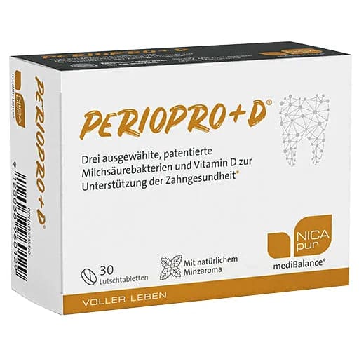 Vitamin d and dental health, Vitamin D3, bacterial strains, MediBalance PerioPro+D lozenges - UKDorf