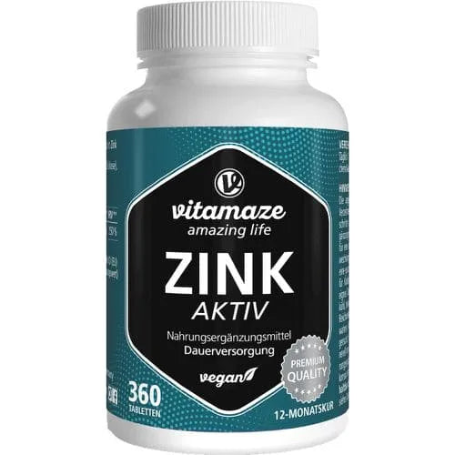 ZINC ACTIVE 25 mg high dose vegan tablets - UKDorf