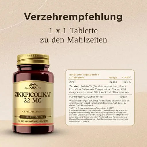 Zinc Picolinate 22 mg Tablets - UKDorf