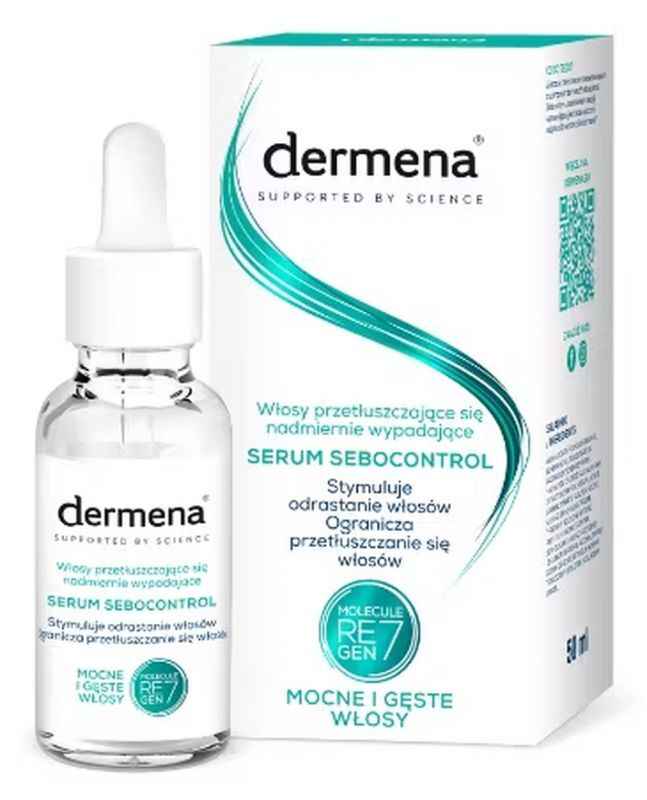 accelerates hair regrowth by 100% DERMENA SEBOCONTROL Serum