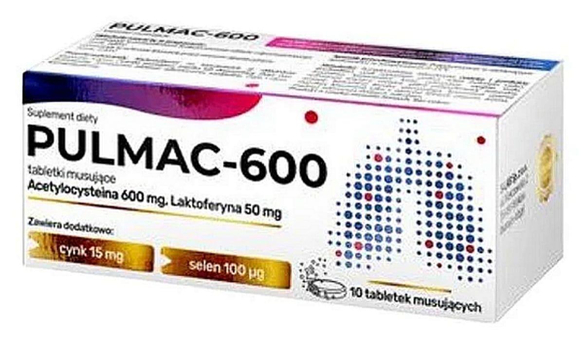 Acetylcysteine, lactoferrin, Pulmac-600 10 effervescent tablets - UKDorf