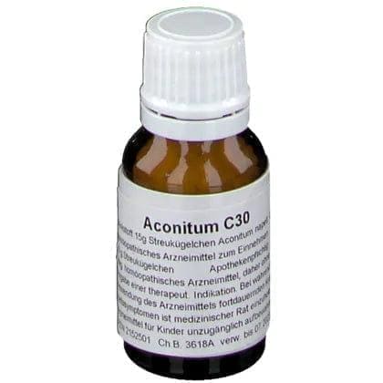 ACONITUM C 30, Aconitum napellus, treat fear, anxiety, restlessness - UKDorf