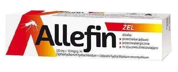 Allefin, lidocaine hydrochloride, diphenhydramine hydrochloride