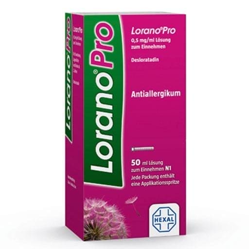 allergic rhinitis and urticaria, LORANOPRO 0.5 mg, ml oral solution - UKDorf