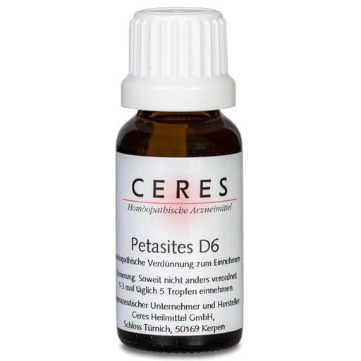 Allergic rhinitis, asthma, bladder spasms, gastric ulcers, Petasites D 6 Dilution, CERES - UKDorf