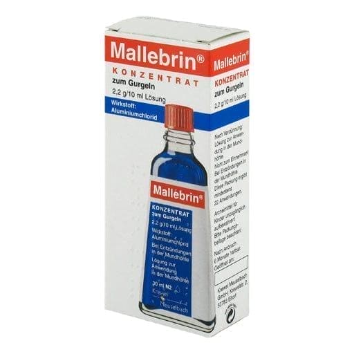 Aluminum chloride, Gargle, MALLEBRIN concentrate for gargling - UKDorf
