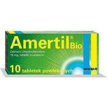 AMERTIL Bio 0.01 x 10 tablets 12+ hay fever, allergic reaction symptoms