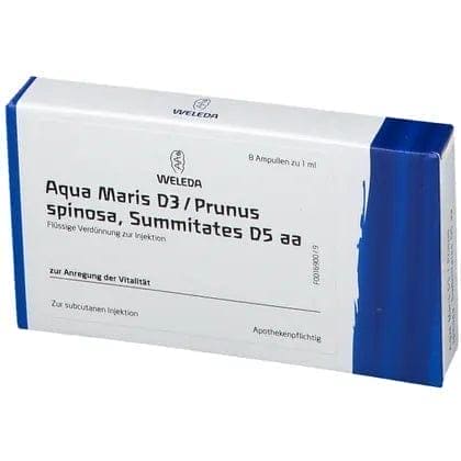 Aqua Maris D3, Prunus Spinosa Summitates D5, exhaustion, delayed convalescence - UKDorf