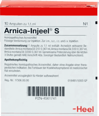 ARNICA INJEEL S ampoules, neuralgia, myalgia, haematoma - UKDorf
