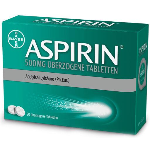 ASPIRIN, 500 mg, acetylsalicylic acid coated tablets - UKDorf