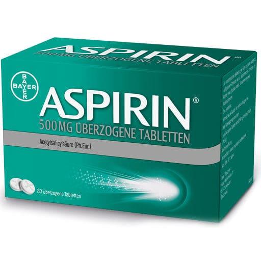 ASPIRIN, 500 mg, acetylsalicylic acid coated tablets - UKDorf