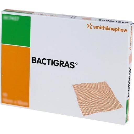 BACTIGRAS antiseptic paraffin wound gauze 10x10 cm - UKDorf