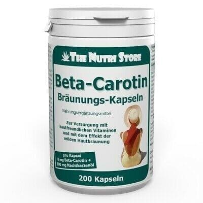 Beta-carotene tanning pills, CAROTINE capsules vegetarian - UKDorf