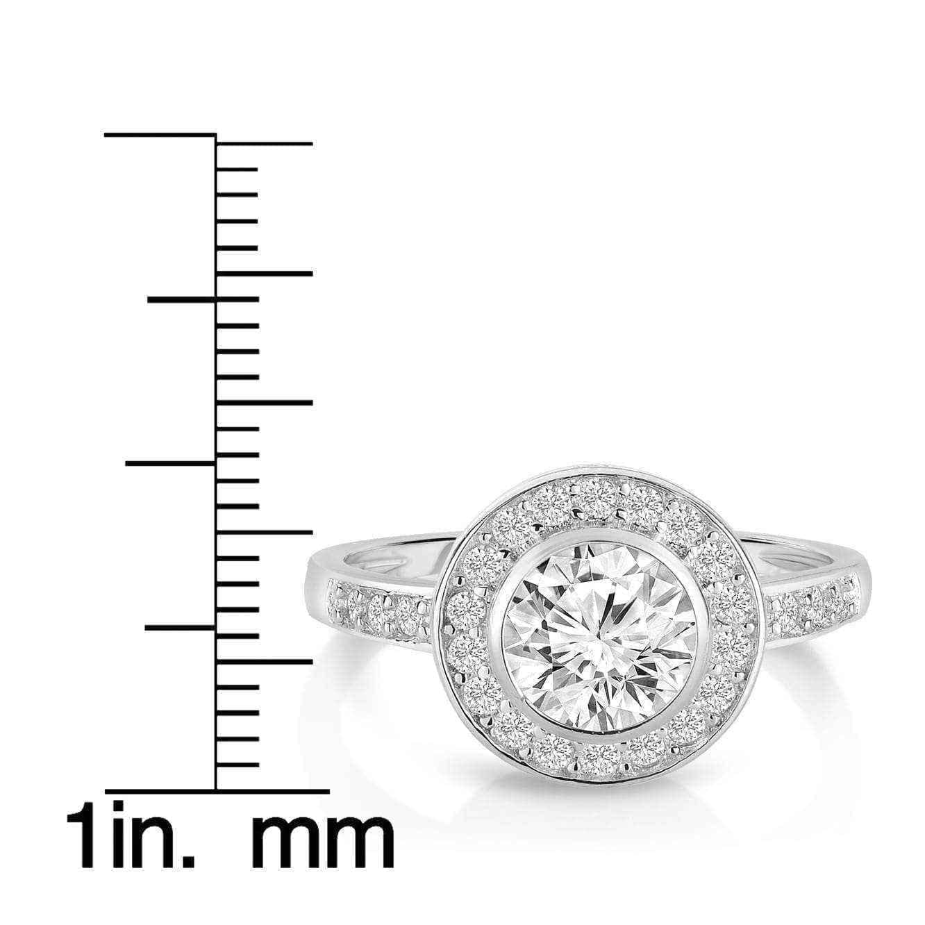 Bezel engagement ring UK