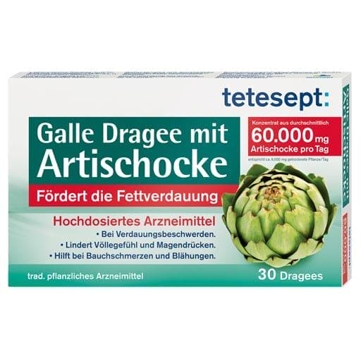 Bile dragee with artichoke, bloating and flatulence - UKDorf