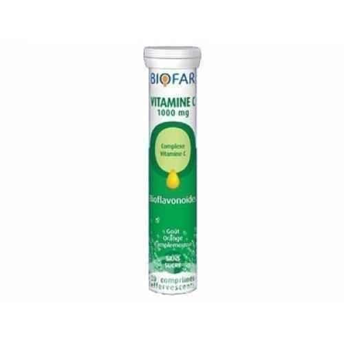 BIOFAR VITAMIN C 1000mg. 20 effervescent tablets UK