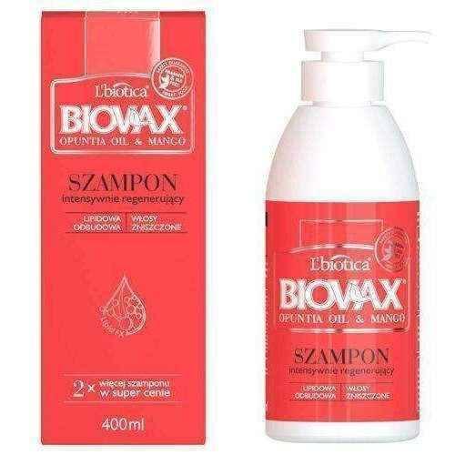 BIOVAX Opuntia Oil & Mango Shampoo 400ml intensively regenerating UK