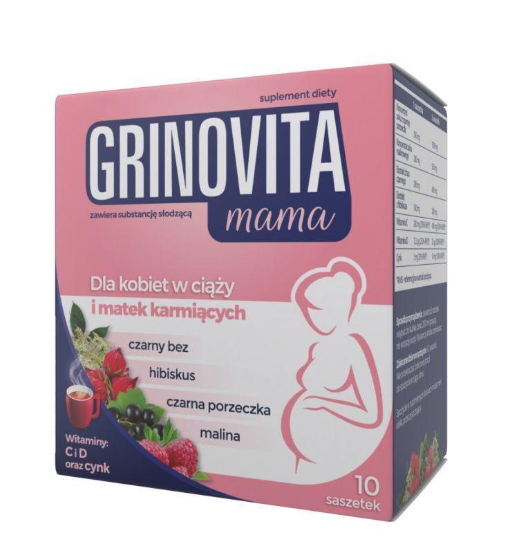 Black elderberry, hibiscus, blackcurrant, raspberry, Grinovita mama 10 sachets - UKDorf
