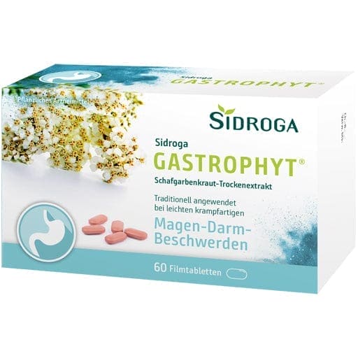Bloating, Yarrow herbs, SIDROGA GastroPhyt 250 mg film-coated tablets - UKDorf