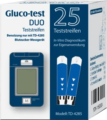 Blood sugar levels, low blood sugar, GLUCO TEST DUO test strips - UKDorf