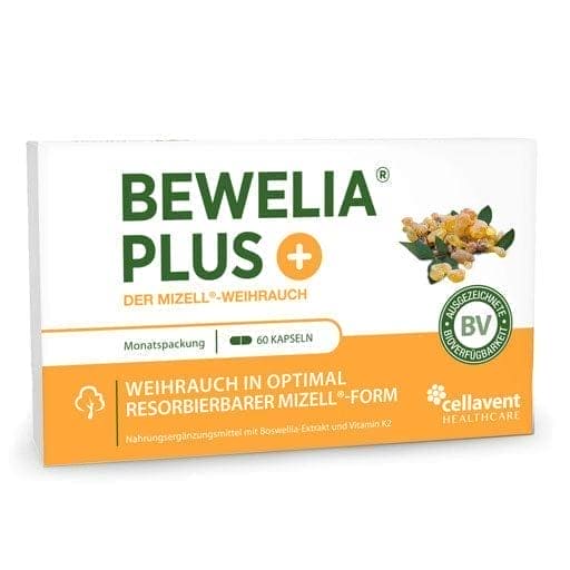 Boswellia extract, vitamin K2, frankincense resin, BEWELIA Plus soft capsules - UKDorf