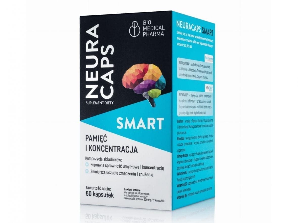 Brahmi, Avena Sativa, Ginko Biloba, NEURACAPS SMART Memory and Concentration - UKDorf