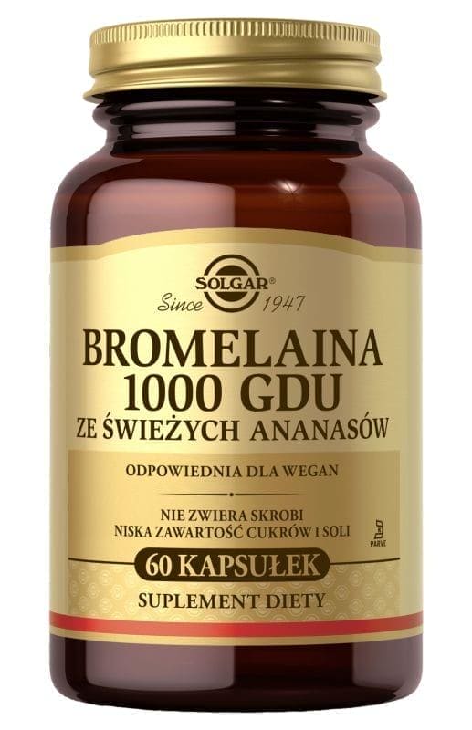 Bromelain uses, reviews, SOLGAR 1000 GDU from fresh pineapples - UKDorf