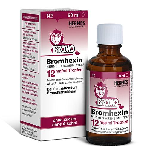 BROMHEXINE Hermes, bromhexine hydrochloride, Medicines 12 mg drops - UKDorf