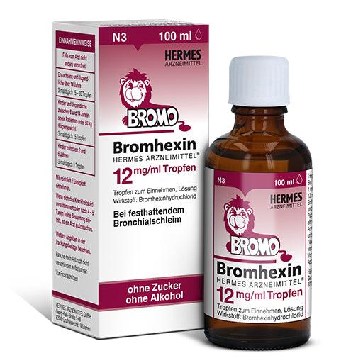 BROMHEXINE Hermes, bromhexine hydrochloride, Medicines 12 mg drops - UKDorf