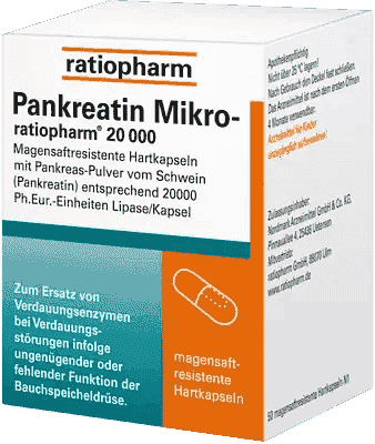 Buy Pancreatin micro-ratio 20,000 gastric juice-free hard capsules UK