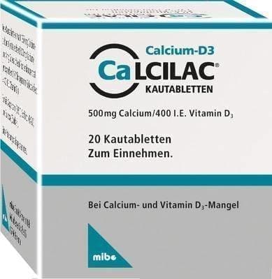 CALCILAC chewable tablets 20 pc treatment of vitamin D and calcium deficiencies UK