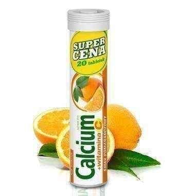 Calcium 300 + Vit. C x 20 effervescent tablets, calcium tablets UK