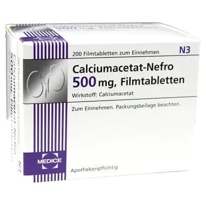 CALCIUM ACETATE NEFRO 500 mg, calcium ion - UKDorf