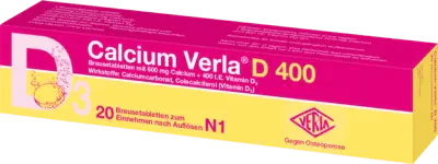 Calcium carbonate, cholecalciferol, vitamin D3, CALCIUM VERLA D 400 effervescent tablets - UKDorf